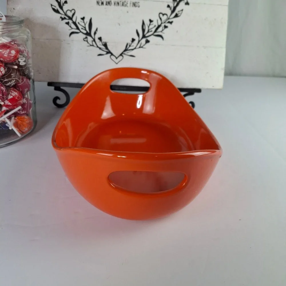Rachael Ray Orange Stoneware 2.25 Quart Oval Casserole Dish Baker H022